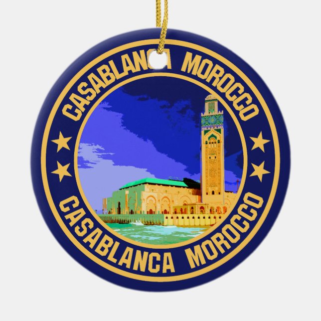 Casablanca Marokko Keramik Ornament (Vorne)