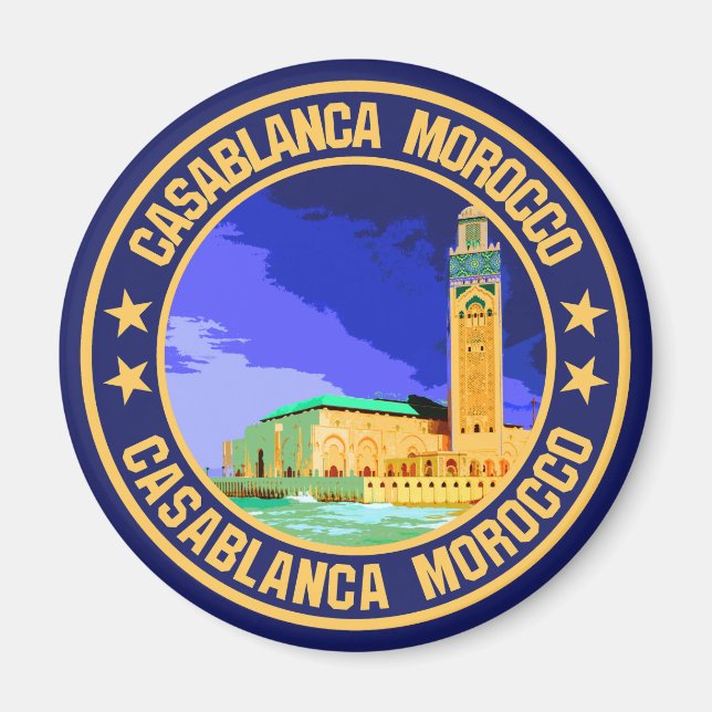 Casablanca Marokko Magnet (Vorne)