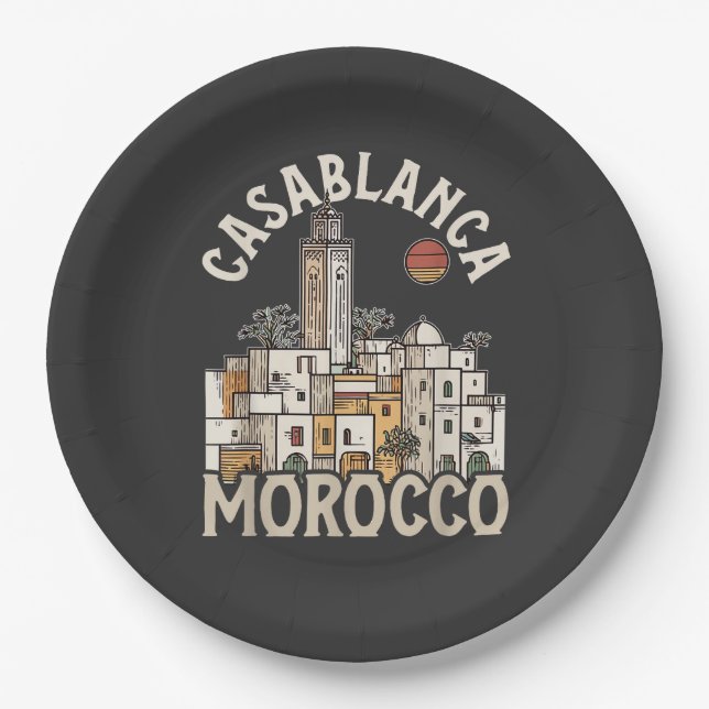 Casablanca Marokko  Pappteller (Vorderseite)