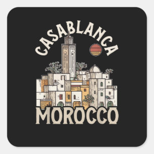Casablanca Marokko Quadratischer Aufkleber