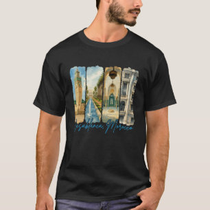 Casablanca Marokko Reisereise Pinselstrich Souv T-Shirt