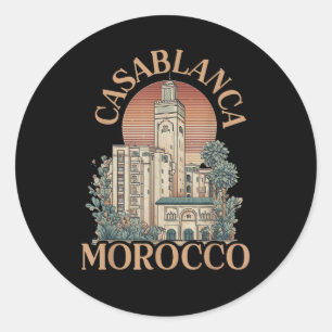Casablanca Marokko Runder Aufkleber