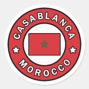 Casablanca Marokko Runder Aufkleber