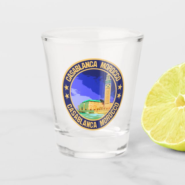 Casablanca Marokko Schnapsglas (Vorderseite)
