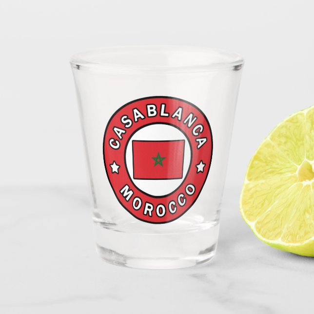 Casablanca Marokko Schnapsglas (Vorderseite)