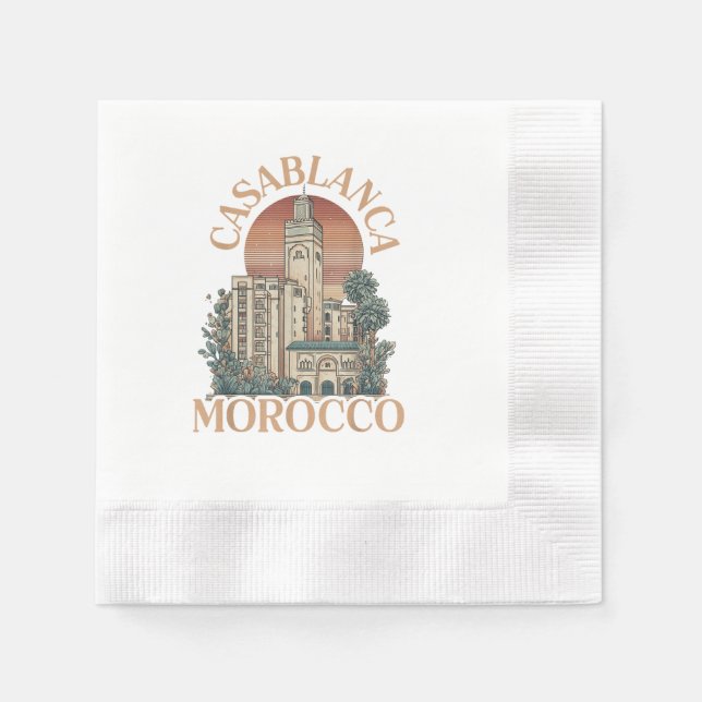 Casablanca Marokko Serviette (Vorderseite)