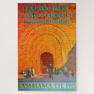 Casablanca Marokko Vintage Französisches Reiseplak