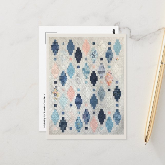 Casablanca Quilt Postkarte (Vorderseite/Rückseite Beispiel)