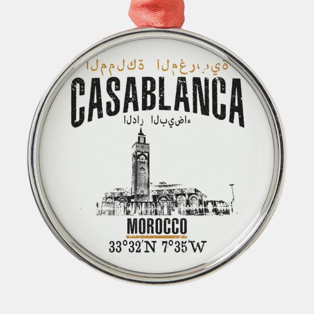 Casablanca Silbernes Ornament (Vorne)