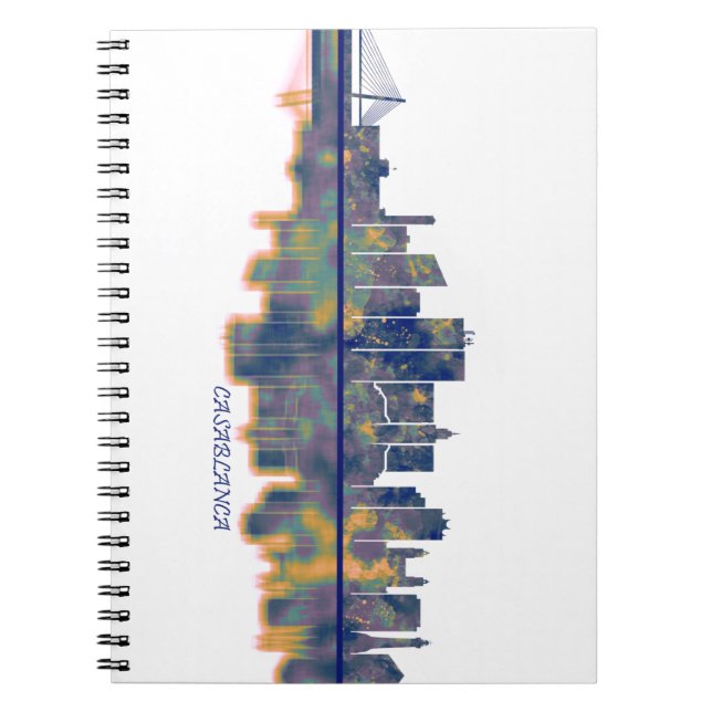 Casablanca Skyline Notizblock (Vorderseite)