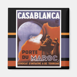 Casablanca Tourismus Vintag Magnet