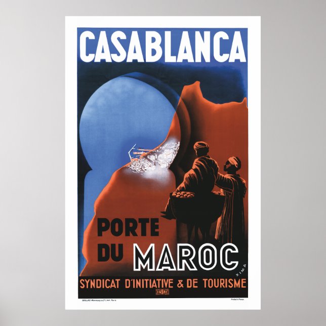 Casablanca Travel Poster (Vorne)