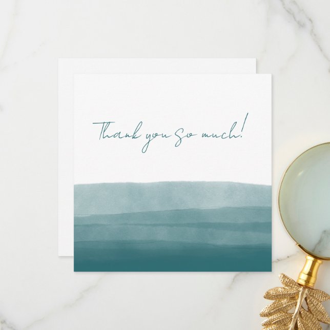 Casal Watercolor Abstract Dankeskarte (Vorderseite/Rückseite Beispiel)