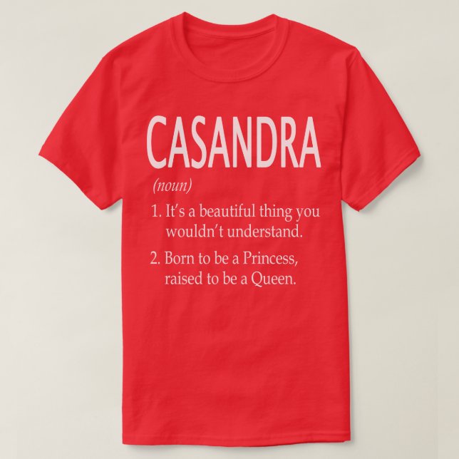 Casandra Name Geschenk T-Shirt (Design vorne)