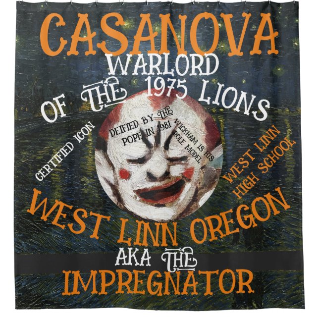 CASANOVA WARLORD MORES WEST LINN OREGON ODER DUSCHVORHANG (Vorderseite)