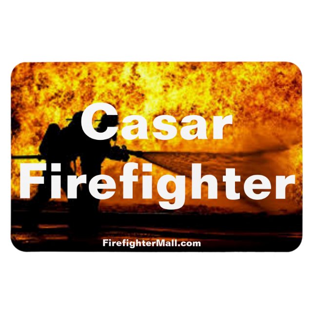Casar Firefighter Flammen flexibler Magnet (Horizontal)