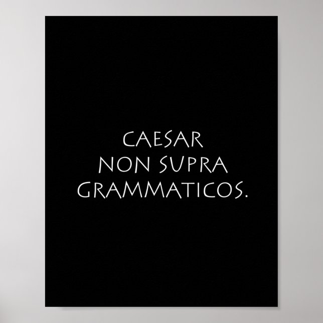 Cäsar, nicht supra grammaticos poster (Vorne)