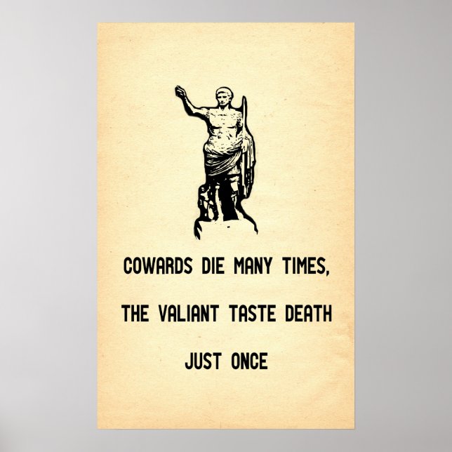 Cäsar Zitat Gültig Geschmackstoten nur einmal Poster (Vorne)