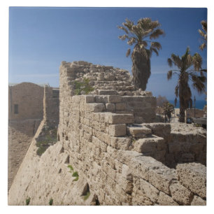 Cäsarea Ruinen von Hafen gebaut von Herod the Gre Fliese