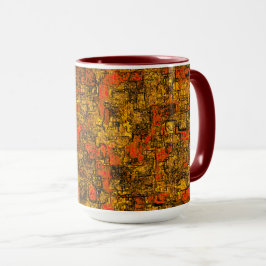 Casca de árvore virtual, com tons de living coral tasse