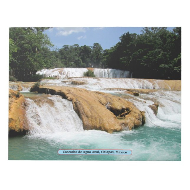 Cascadas de Agua Azul, Chiapas, Mexiko Notizblock (Vorderseite)