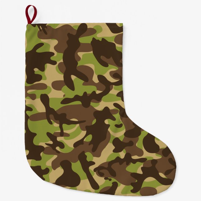 Cascade Camouflage Großer Weihnachtsstrumpf (Vorderseite)