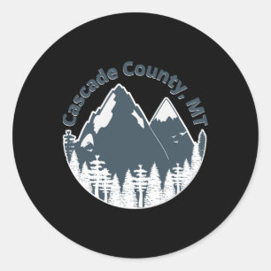Cascade County Mt Berge Wandern Klettern Camping Runder Aufkleber