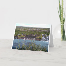 Cascade de Hraunfossar en Islande carte de voeux