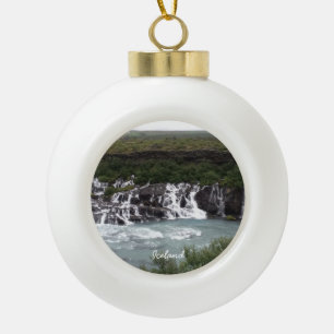 Cascade de l'Islande - ornement en céramique de