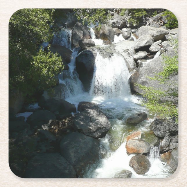 Cascade Falls at Yosemite National Park Rechteckiger Pappuntersetzer (Vorderseite)