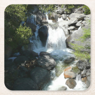 Cascade Falls im Yosemite National Park Rechteckiger Pappuntersetzer