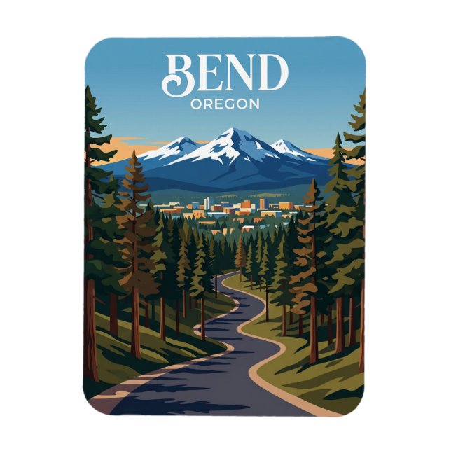 Cascade Lakes Weg USA Magnet (Vertikal)