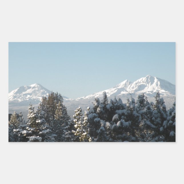 Cascade Mountain Rechteckiger Aufkleber (Vorderseite)
