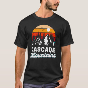 Cascade Mountains Outdoor Wandern Natur Retro Souv T-Shirt
