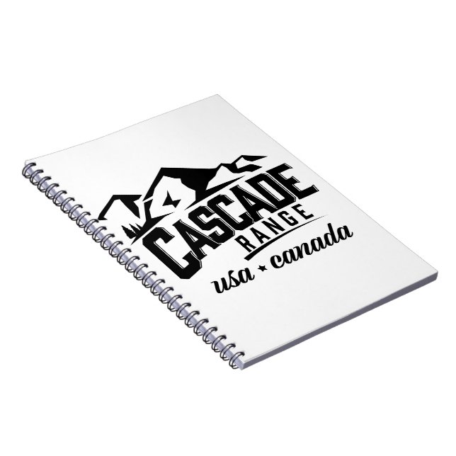 Cascade Range USA Kanada Logo. Notizblock (Rechte Seite)