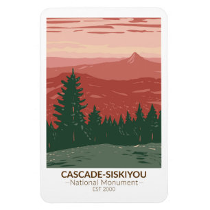 Cascade Siskiyou Nationales Monument Oregon Vintag Magnet