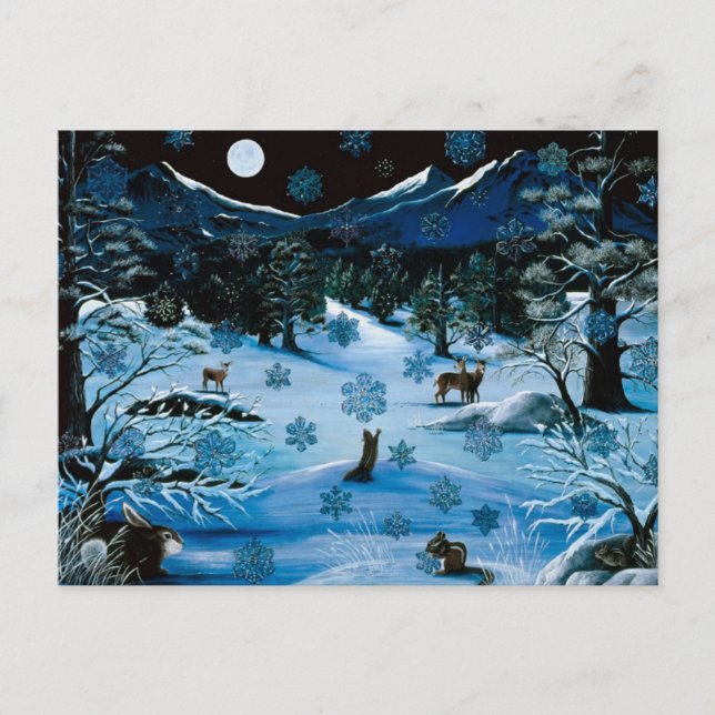 Cascade Snowflake Postkarte (Vorderseite)