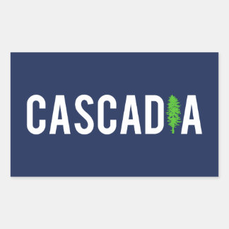 Cascadia Tree Rechteckiger Aufkleber