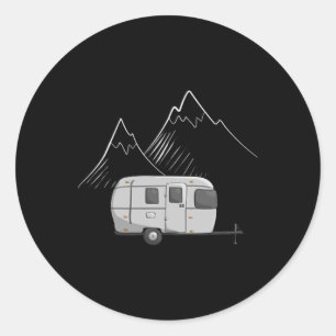 Cascadian Designs Damen Airstream Camping Anhänger Runder Aufkleber
