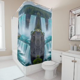 "Cascading Calm - Niagara Falls Bad Art" Duschvorhang