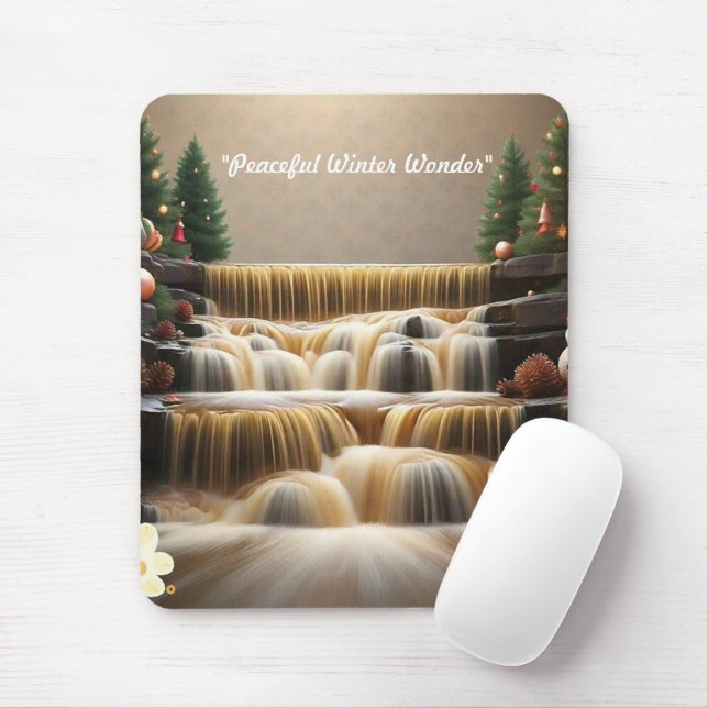 "Cascading Christmas Joy" Mousepad (Mit Mouse)