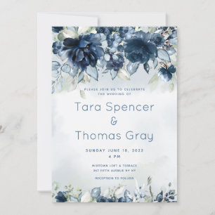 Cascading Rose Wedding Luxury Invitation Suite Einladung