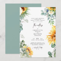 Cascading Sonnenblumen Grünpflanzen Sage Wedding I