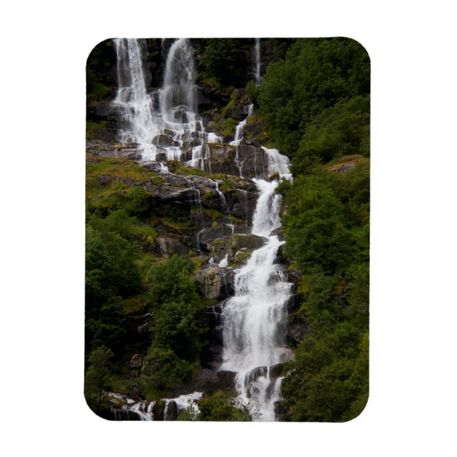 Cascading Volefossen Wasserfall Magnet (Vertikal)