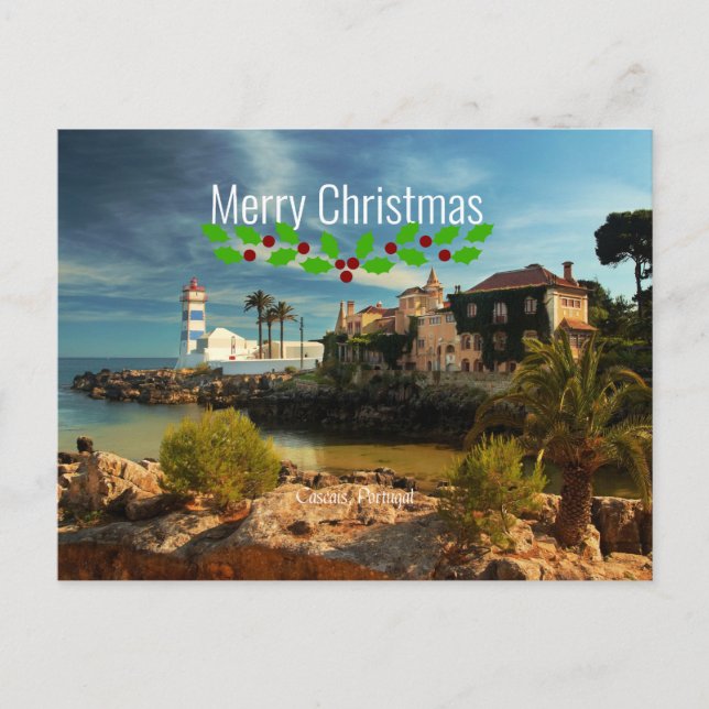 Cascais, Portugal, Weihnachten Postkarte (Vorderseite)