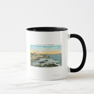 Casco Bucht-Ansicht des Portlandhauptleuchtturmes Tasse