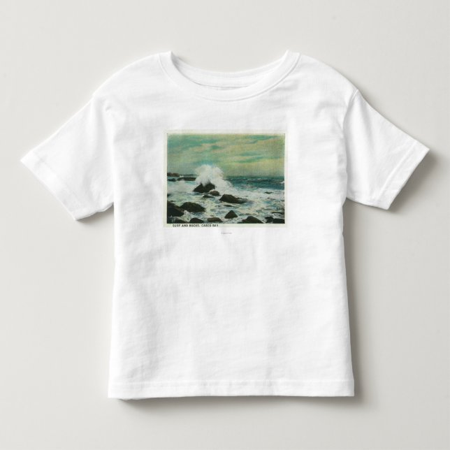 Casco Bucht, MaineSurf und Strand-Felsen Kleinkind T-shirt (Vorderseite)