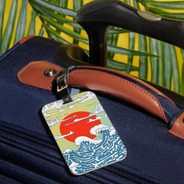 Case für das iPhone in japanischer Waves Gepäckanhänger (Vorderseite Insitu 1)