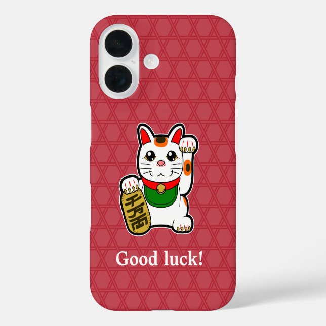 Case für das iPhone "Japanese Lucky Cat" (Rückseite)