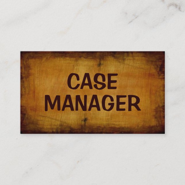 Case Manager Antike Visitenkarte (Vorderseite)
